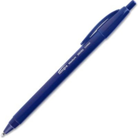 INTEGRA Integra„¢ Ballpoint Retractable Pen, Medium, Blue Barrel/Ink, Dozen 38090